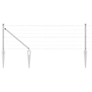 Vidaxl Varjena žična ograja s konicami 50 x 0,6 m (Š x V)
