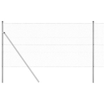 Vidaxl Sistem za pritrditev varjene žične ograje 25 x 1,2 m (Š x V)