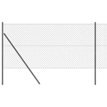 Vidaxl Steber ograje. Siva 10 x 1,4 m (40 x 40 mm mreža) Jeklo in PVC