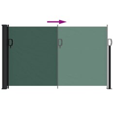 Vidaxl Zložljiva stranska tenda temno zelena 117x300 cm