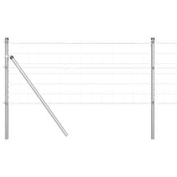 Vidaxl Sistem za pritrditev varjene žične ograje 10 x 0,8 m (Š x V)