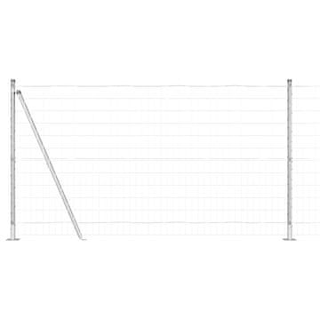 Vidaxl Varjena žična ograja z betonsko podlago 25 x 1,2 m (Š x V)