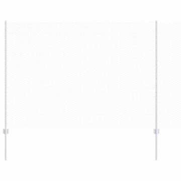 Vidaxl Ograja s stebrom srebrna 1,6 x 50 m Jeklo