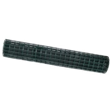 Vidaxl Evropska ograja Zelena 1,5 x 10 m PVC prevlečen železo