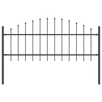 Vidaxl Vrtna ograja Woerden Siva 170 x 140 cm Prašno lakirano jeklo