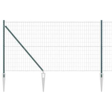 Vidaxl Varjena žična ograja s konicami 25 x 1,2 m (Š x V)