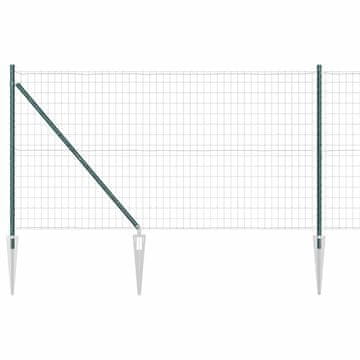 Vidaxl Varjena žična ograja s konicami 25 x 1,2 m (Š x V)