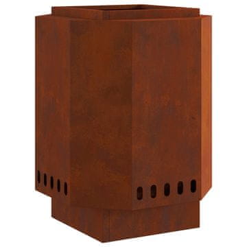 Vidaxl Peč za ogenj brez dima Rjava 38 x 38 x 51 cm