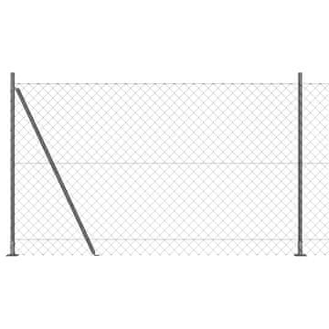Vidaxl Varjena žična ograja z betonsko podlago 10 x 1,4 m (Š x V)