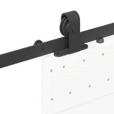 Vidaxl vidaXL Sistem za montažo drsnih vrat, 200 cm, jeklo, črne barve