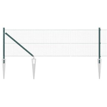 Vidaxl Varjena žična ograja s konicami 10 x 0,6 m Jeklo s PVC prevleko