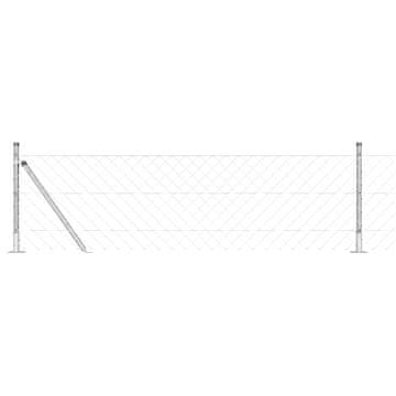 Vidaxl Varjena žična ograja z betonsko podlago 10 x 0,6 m (Š x V)