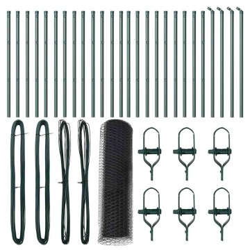 Vidaxl Steber ograje. Siva 50 x 0,8 m (25 mm mreža) Jeklo in PVC