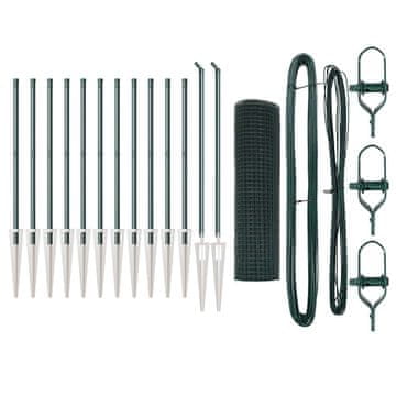 Vidaxl Steber ograje. Zelena 25 x 0,5 m (16 x 16 mm mreža) Jeklo