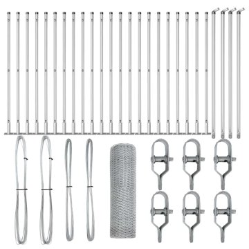 Vidaxl Steber ograje. srebrna 50 x 0,6 m (mreža 13 mm) Jeklo