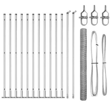 Vidaxl Steber ograje. Srebrna