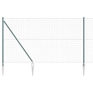 Vidaxl Varjena žična ograja s konicami 10 x 1,5 m (Š x V)