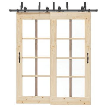 Vidaxl vidaXL Sistem za montažo drsnih vrat, 200 cm, jeklo, črne barve