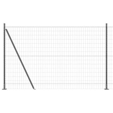 Vidaxl Varjena žična ograja z betonsko podlago 10 x 1,6 m (Š x V)