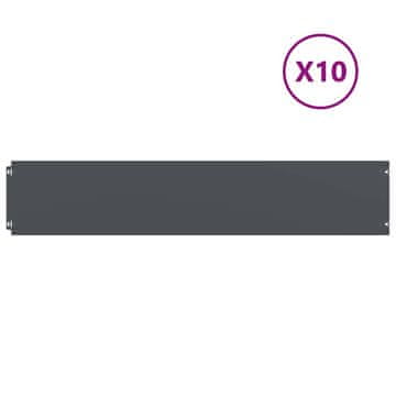 Vidaxl Robniki za trato 10 kosov Antracit Hladno valjano jeklo