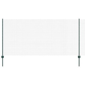Vidaxl Varjena žičnata ograja z drogom 50 x 1,2 m Jeklo s PVC premazom