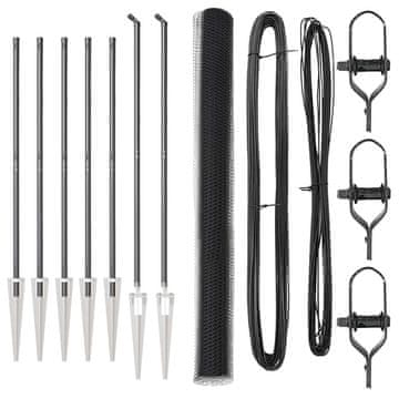 Vidaxl Steber ograje. Siva