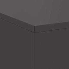 Vidaxl Ogenj Črna 100 x 100 x 30 cm Jeklo