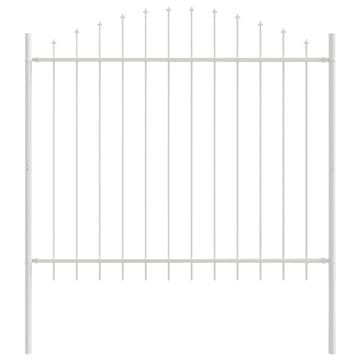 Vidaxl Vrtna ograja 8 szt. Bela 170 x 165 cm Prašno lakirano jeklo