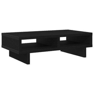 Vidaxl Stojalo za monitor črna hrast 50x27x15 cm inženirski les
