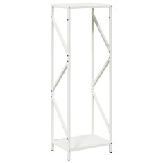 Vidaxl Stojalo za drva White 34x25x100 cm Hladno valjano jeklo