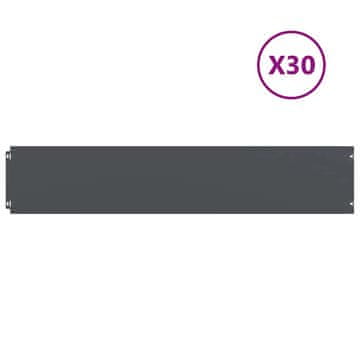 Vidaxl Robniki za trato 30 kosov Antracit Hladno valjano jeklo
