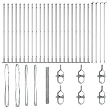 Vidaxl Steber ograje. srebrna 50 x 1,5 m (50 mm mreža) Jeklo