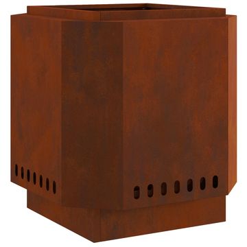 Vidaxl Peč za ogenj brez dima Rjav 48 x 48 x 51 cm