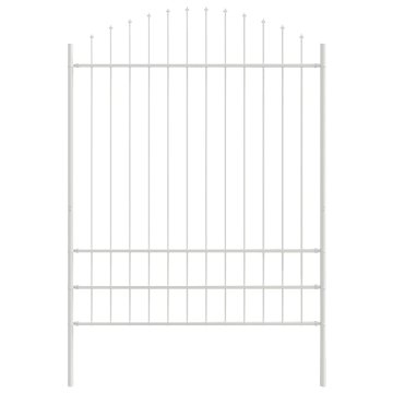 Vidaxl Vrtna ograja 5 pcs Bela 170 x 225 cm Prašno lakirano jeklo