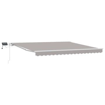 Vidaxl Retraktilna tenda z Svetlo siva 400 ×350 cm blago