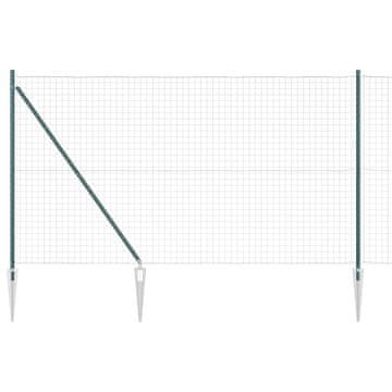 Vidaxl Varjena žična ograja s konicami 10 x 1,6 m (Š x V)
