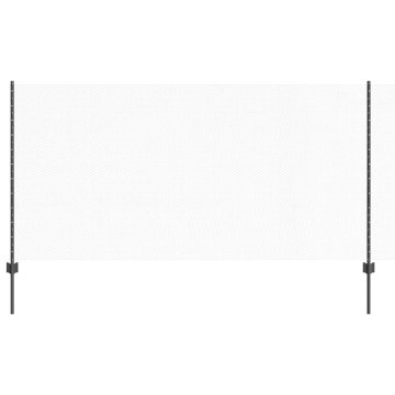 Vidaxl Ograja s stebrom Siva 1,2 x 50 m Jeklo in PVC