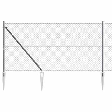 Vidaxl Varjena žična ograja s konicami 10 x 1,4 m Jeklo s PVC premazom