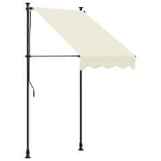 Vidaxl Zložljiva tenda krem 100x150 cm tkanina in jeklo