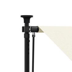 Vidaxl Zložljiva tenda krem 100x150 cm tkanina in jeklo