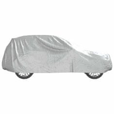 Vidaxl vidaXL Prevleka za avto SUV s trakovi, polna, srebrna, M