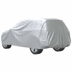 Vidaxl vidaXL Prevleka za avto SUV s trakovi, polna, srebrna, M
