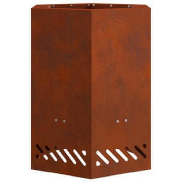 Vidaxl Peč za ogenj brez dima Rjava 38 x 38 x 51 cm