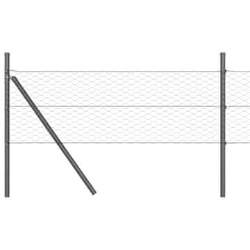 Vidaxl Sistem za pritrditev varjene žične ograje 10 x 0,5 m (Š x V)