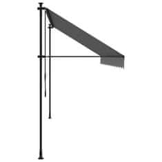 Vidaxl Zložljiva tenda antracit 400x150 cm tkanina in jeklo