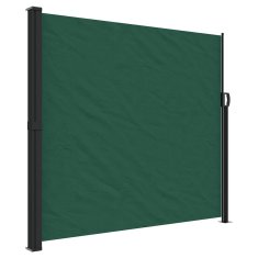 Vidaxl Zložljiva stranska tenda temno zelena 180x600 cm