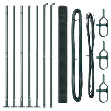 Vidaxl Steber ograje. Zelena 10 x 1,4 m (25 x 25 mm mreža)