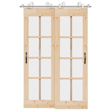 Vidaxl vidaXL Sistem za pritrditev drsnih vrat 183 cm jeklo srebrne barve
