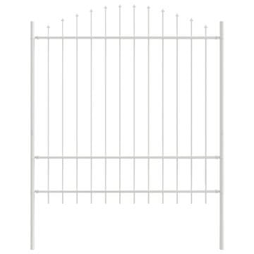 Vidaxl Vrtna ograja 7 szt. Bela 170 x 215 cm Prašno lakirano jeklo