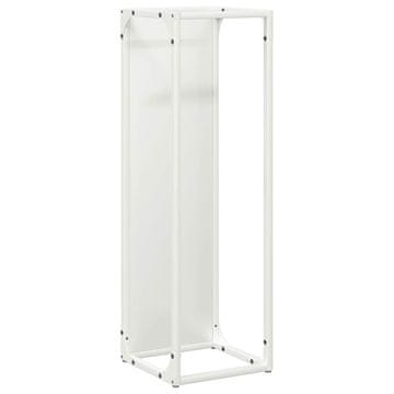 Vidaxl Stojalo za drva White 25x25x80 cm Hladno valjano jeklo